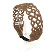 Wardani,Cotton Crochet headband bra strap adjustable elastic Earth-tone (Brown)
