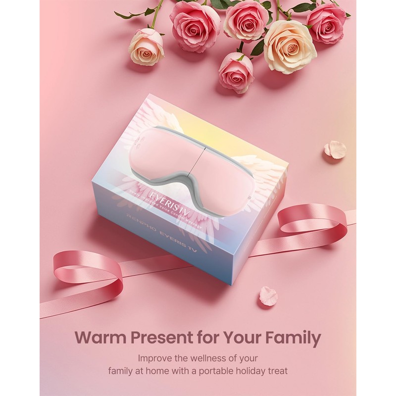 RENPHO Eye Massager with Voice Controlled for Migraines, Birthday Gift