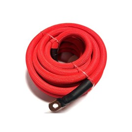 Xscorpion 15ft 1/0 Gauge RED Snakeskin Braided Sleeving OFC Wire Strands Copper Marine Cable AWG