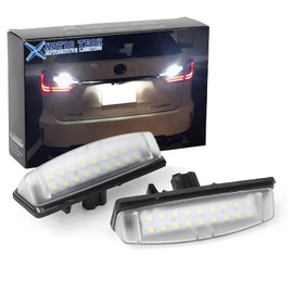 Xotic Tech 2x 6000K Bright White Error Free OEM Replacement LED License Plate Light Lamps Compatible with Toyota Camry Prius Yaris,Lexus IS300 IS200 GS300 GS430