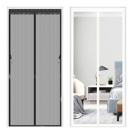 Magnetic Entryway Screen Door Mosquito Net for Balcony 100x210 Black