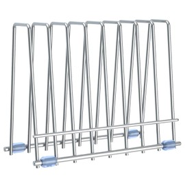 Reusable Storage Bags Rack, Drying Rack for Storage Bags, Stainless Stand for Reusable Freezer Containers & Vacuum Sealer Bags , File Organizer Desktop Storage, Kitchen Storage & Organization (Silver)