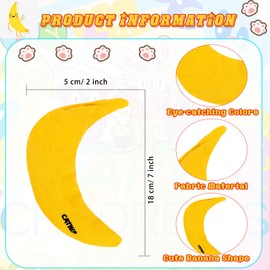 Norcoin 8 Pack Catnip Toys Yellow Banana Catnip Chew Toy Banana Cat Pillow Interactive Toy Kitten Banana Stuffed Catnip for Cat Kitten Paw Chew Biting Scrub Toy
