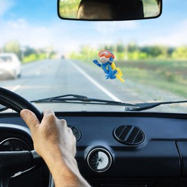 ZOSTLAND Cute Swing Ornament Car Auto Rear View Mirror Hanging Decoration Suspension Pendant Accessories Applicable to Car Truck SUV (Diver)