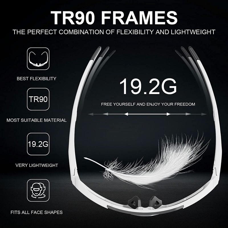 X-TIGER Polarized Sports Sunglasses with 3 or 5 Interchangeable Lenses,Mens