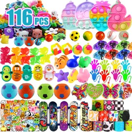 116 Pcs Prizes for Kids Classroom, Treasure Box Toys for Classroom, Treasure Chest, Birthday Party Favors for Kids 4-8, Pinata Fillers Goodie Bag Stuffers, Bulk Valentines Gift for Kids Classroom