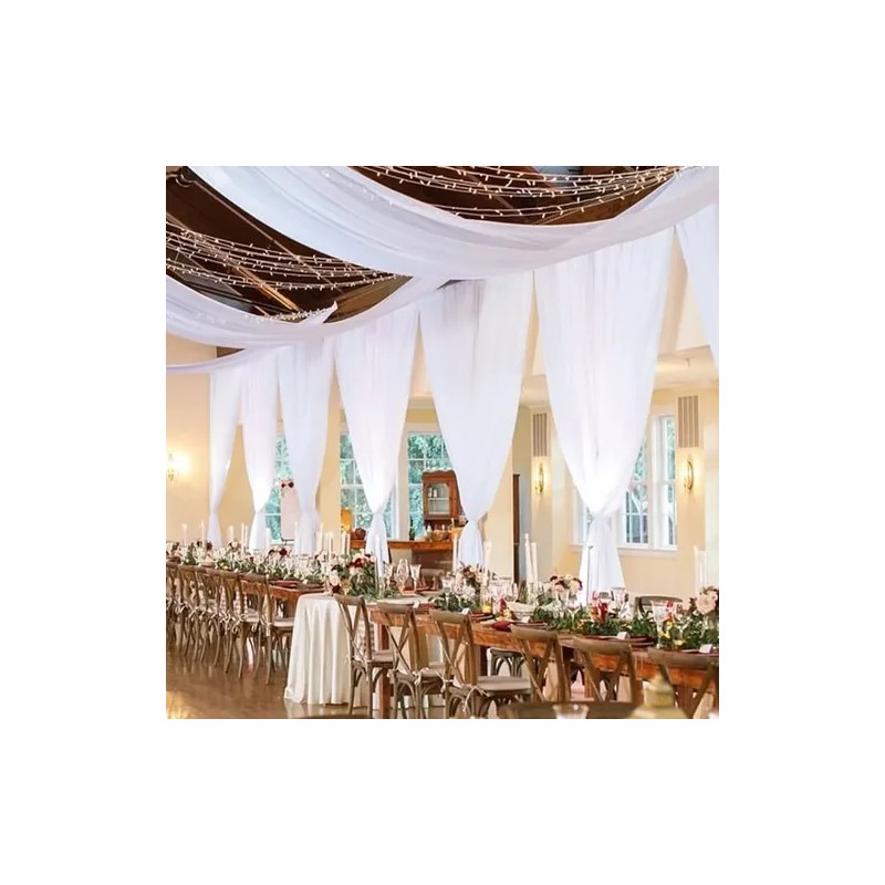 Rollo De Tela De Organza Para Decoración De Boda 1.6x10m