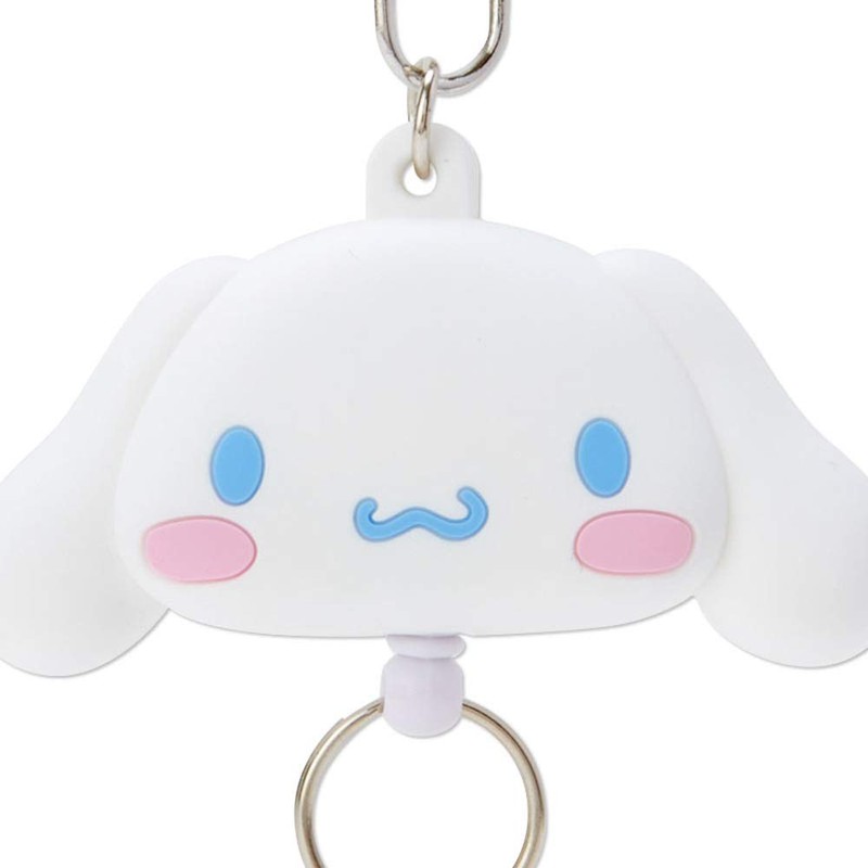 Sanrio 189618 Cinnamoroll Face Reel Keychain, White
