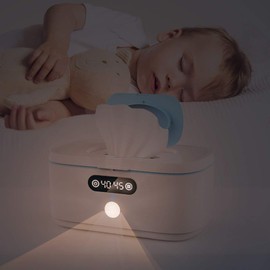 Bellababy Wipe Wamer for Vehicle and Home Use, Baby Wet Wipes Dispenser and Diaper Wipe Warmer with Night Light,Temperature Display,No Need Water and Sponge, ℉ and ℃ Convertible