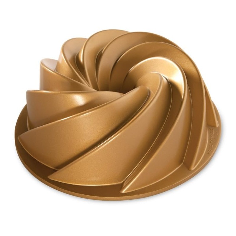 Nordic Ware Heritage Bundt Pan Gold 10 Cup Capacity With