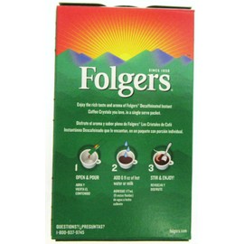 Folgers Classic Decaf Instant Medium Roast Coffee 3 Boxes/18 Packets