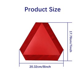 Wedcool Slow Moving Vehicle Sign, Car Reflective Stickers, Car Safety Sticker, Diamond Grade Reflective Sticker, Golf Cart Accessories 7"x8" Triangle Sticker, Car Accessories SMV Sign for Car, UTV