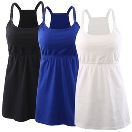 KUCI - Camiseta de maternidad para lactancia, Black+blue+white/3pack, L