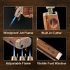 Torch Lighter Built-in V Cutter,Refillable Butane Torch Lighter,Men's Gift,All-in-one Windproof