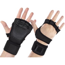 Lorpect Gym Gloves for Men Women, Padded Weightlifting Wrist Wrap Workout Exercise Glove