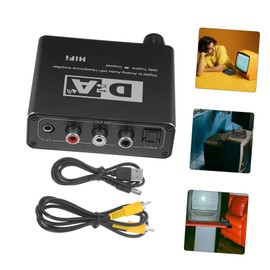 CIYODO Optical to Analog Audio Converter for Tv Speakers Compact Digital to Analog Converter USB and Cables for Connecting Digital Devices Random Style