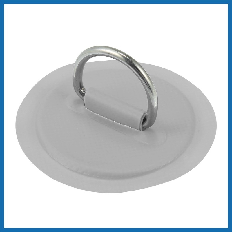 A ABSOPRO 4pcs 11cm Gray D Ring Patch Pad PVC