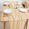 Wokceer Cheesecloth Table Runner Sand 10FT Boho Gauze Christmas Cheese