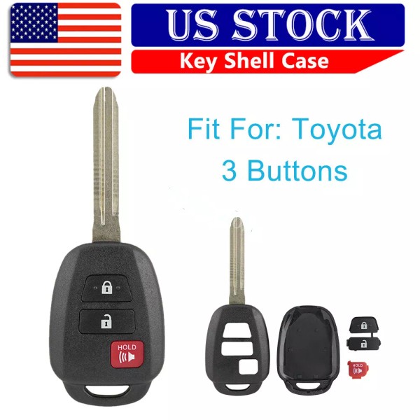 Unbranded For Toyota Prius RAV4 Highlander Key Case Shell Remote