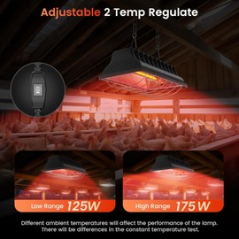 HEYOUTH Heat Lamp Chickens, Red Light Lamp Heat Lamp Chick with Economy Switch, Heating Lamp Chicken Coop, Heat Lamp Animals, Piglet Lamp, Chicken Lamp, Heat Lamp Animals, Chickens, Infrared Heater