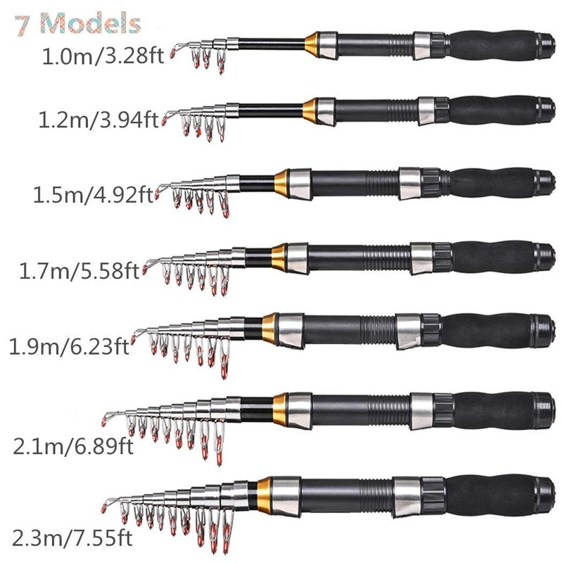 Toasis Fishing Spinning Baitcast Rod Telescopic Fishing Pole 7 Models