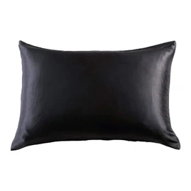 Gioia Casa Luxury Pillowcase - 100% Pure Mulberry Silk on Both Sides - Soft Anti Wrinkle, Hypoallergenic, Washable Bed Pillowcases - Premium Pillow Cover That Protects Your Hair and Skin - Black