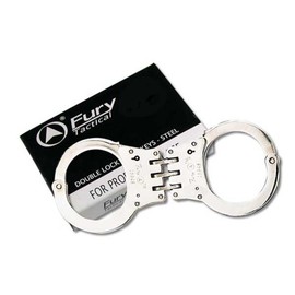 Fury Tactical 9000075 Double Lock Hinged Handcuffs Chrome