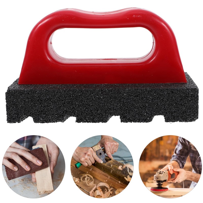 Gadpiparty Masonry Rubbing Brick Rub Brick with Handle Concrete Tools