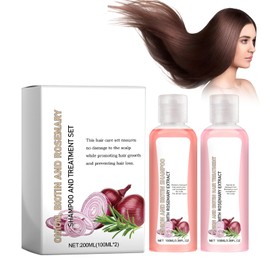Biotin Shampoo + Spülung, Kräftigendes Haarshampoo für Feines & Dünnes Haar, Shampoo and Treatment Set, Haarspülung Mit Rosmarin- und Zwiebelextrakt, Nährt die Haarwurzeln, Repariert Haarschäden