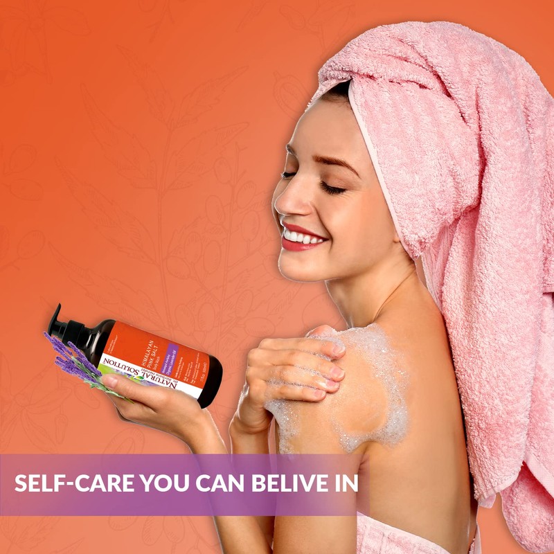 NATURAL SOLUTION Pink Salt Body Wash, Relax & Purifying Body