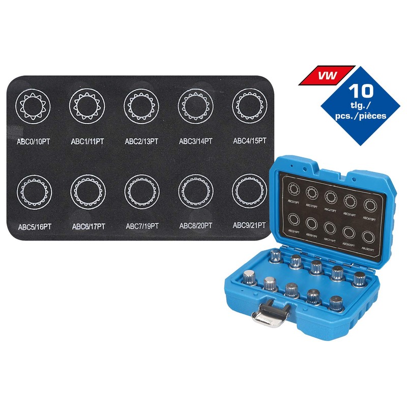 BRILLIANT TOOLS BT691310 Rim Lock Assortment for VW 10-Piece [Powered