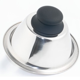 Kerafactum Burger Bell Black Cloche Cover for Grilling & Melting Cheeseburger Burger Cover for Hamburger Steaks Melts Cheese Stainless Steel Plancha Accessories