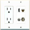 RiteAV [ 2 GANG ] 15A Duplex Power Outlet HDMI