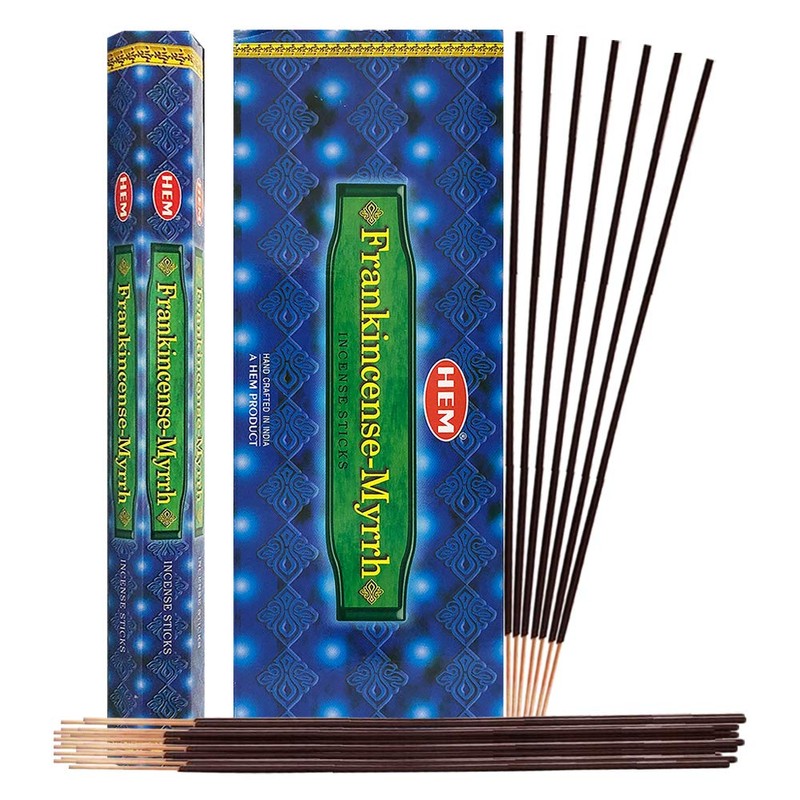 Frankincense and Myrrh Incense Sticks and Incense Stick Holder Bundle