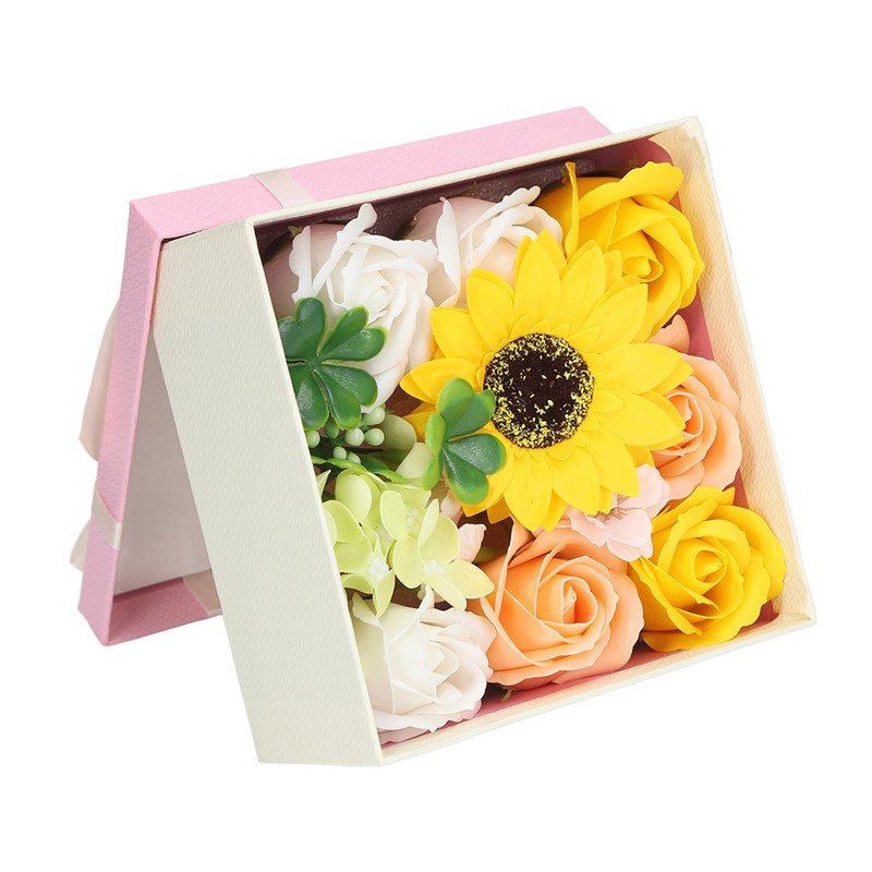 Simulation Flower Bath Soap Women Exquisite Flower Soap Gift Box