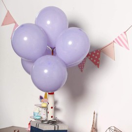 Tableclothsfactory 25PCS 10" Pastel Periwinkle Round Latex Helium Balloons Matte Color Balloons for Wedding Birthday Parties Events