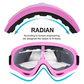 LJDJ Motorcycle Goggles - Glasses Set of 2 Transparent Lenses Dirt Bike ATV Motocross Anti-UV Adjustable Riding Offroad Protective Combat Tactical Military Goggles Men Women Kids Youth Adult