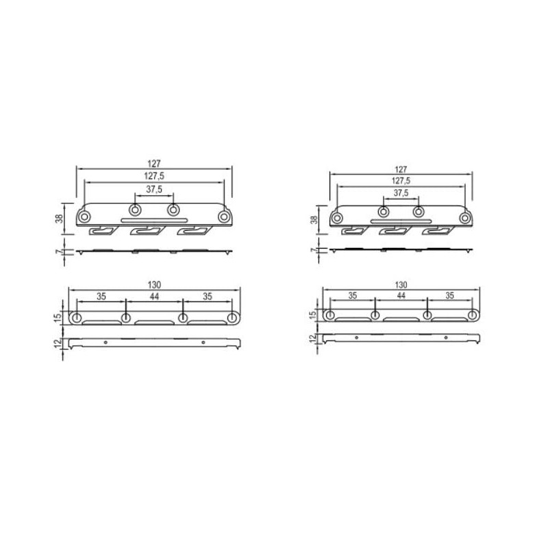 cyclingcolors Bed Connector Metal Furniture Connector Set 8-Piece 130 mm