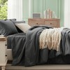 Anluoer Dark Grey Twin Comforter Set 5 Pieces, Bed in