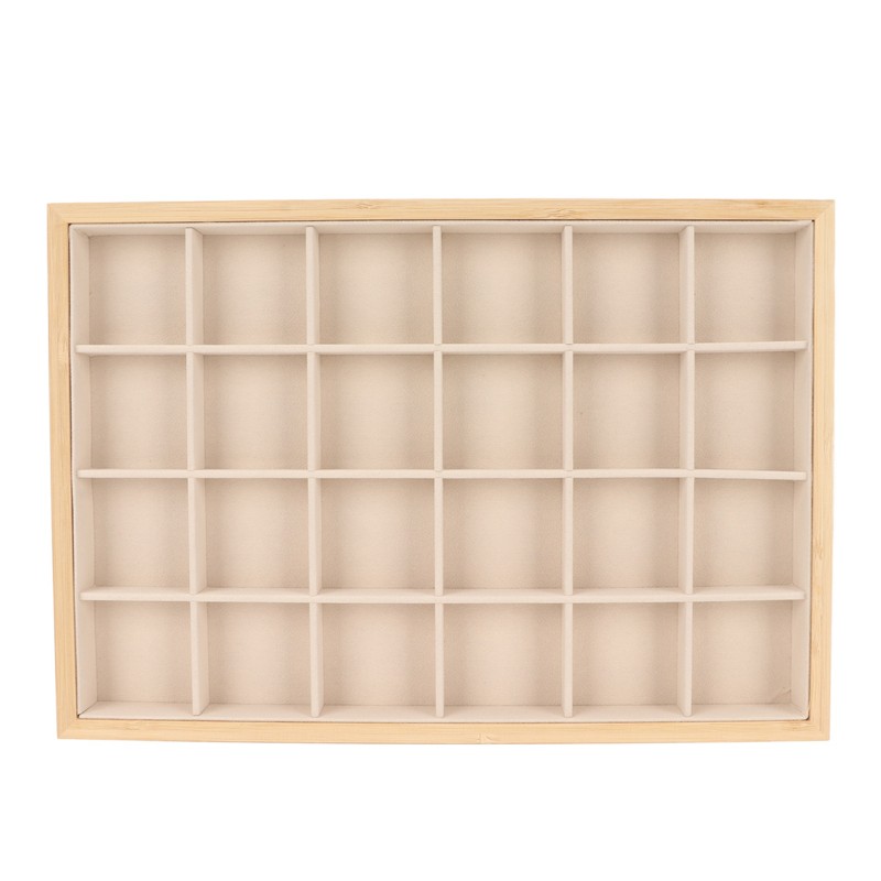 Jewelry Storage Display Trays Multipurpose 24 Grids Jewelry Tray for