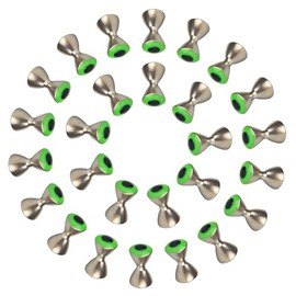 MUUNNN 50pcs Dumbbell Eyes Fly Tying, Fly Tying Eyes Realistic Brass Fly Tying Barbell Eyes(3.2mm,Green)