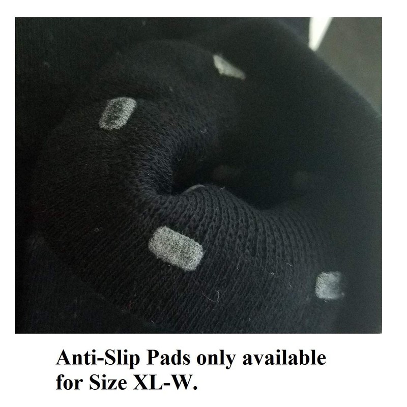 AM Landen Black Non-Slip Cotton Thigh High Socks Thick Cotton