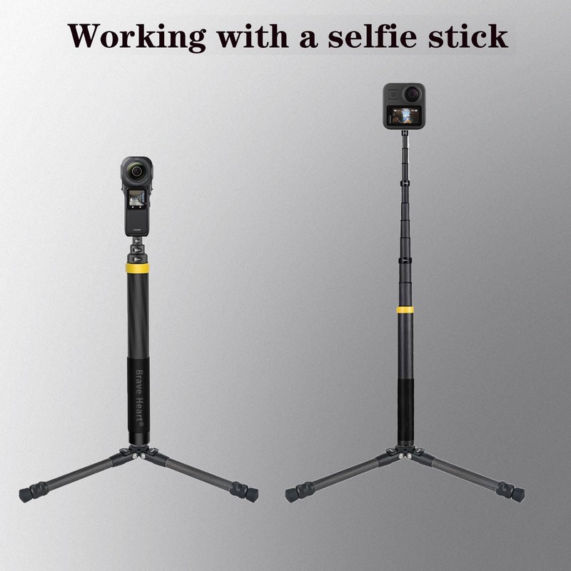 Mini Carbon Fiber Tripod Desktop Tabletop Stand Tripod for Gopro