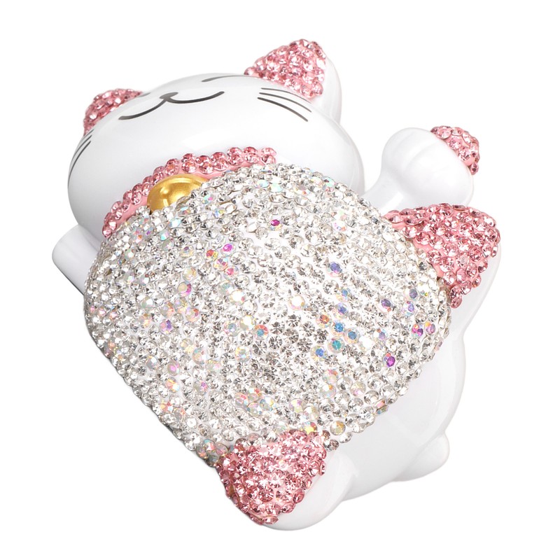 Lucky Cat Ornaments Solar Power Waving Arm Lucky Cat Statue
