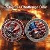 RYUKENLM Firefighter Challenge Coin-Symbol of Courage, Loyalty, and Duty-Inspirational Gift