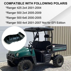 Vanlison Heavy-Duty Air Intake Boot & Hose Kit Compatible with Polaris Ranger 500/425 2x4/4x4/6x6 (2000-2009) - Direct Replacement # 5411976 5413062 | Durable Rubber + 2 Clips Included