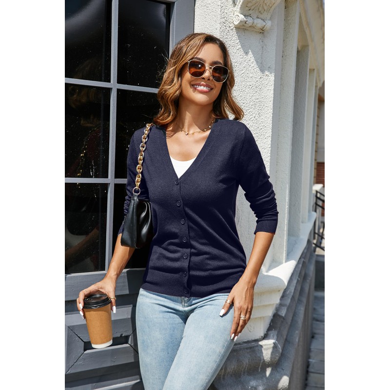 Dosieyeo Women's Cardigan Long Sleeve V Neck Long Cardigan with