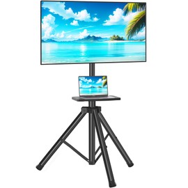 Rfiver Tripod TV Stand for 23-75 inch Flat Screen/Curved TVs up to 100 lbs