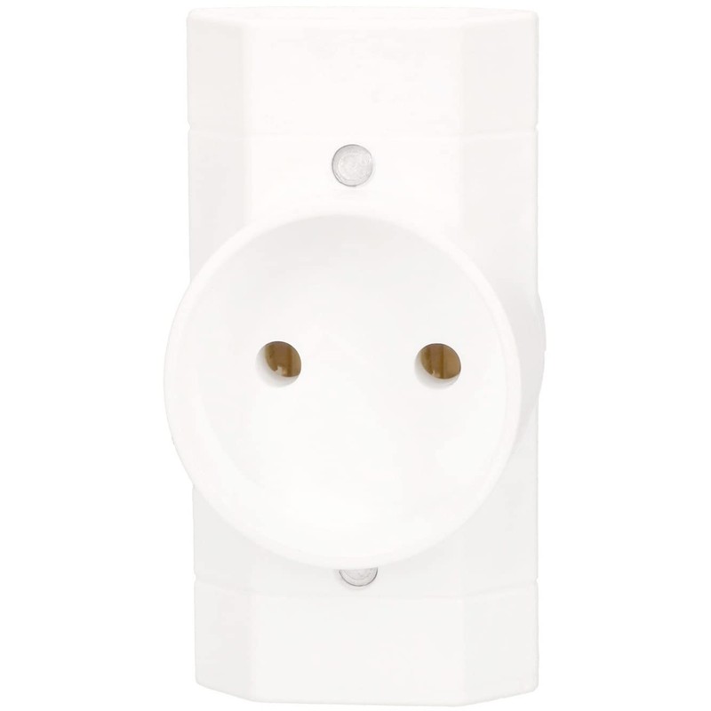 KOTARBAU® Multi Socket White Triple Sockets Earth Two Flat and