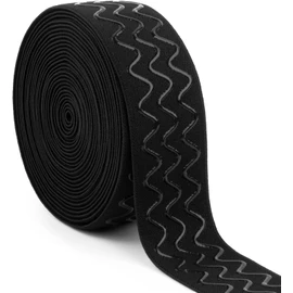 Silicone Gripper Elastic Band Non-Slip Elastic Band 5 Yards 1.5 Inch Black Silicone Gripper Tape for Clothing Elastic Gripper Band for Garment Sewing Project Wig Making Accessories